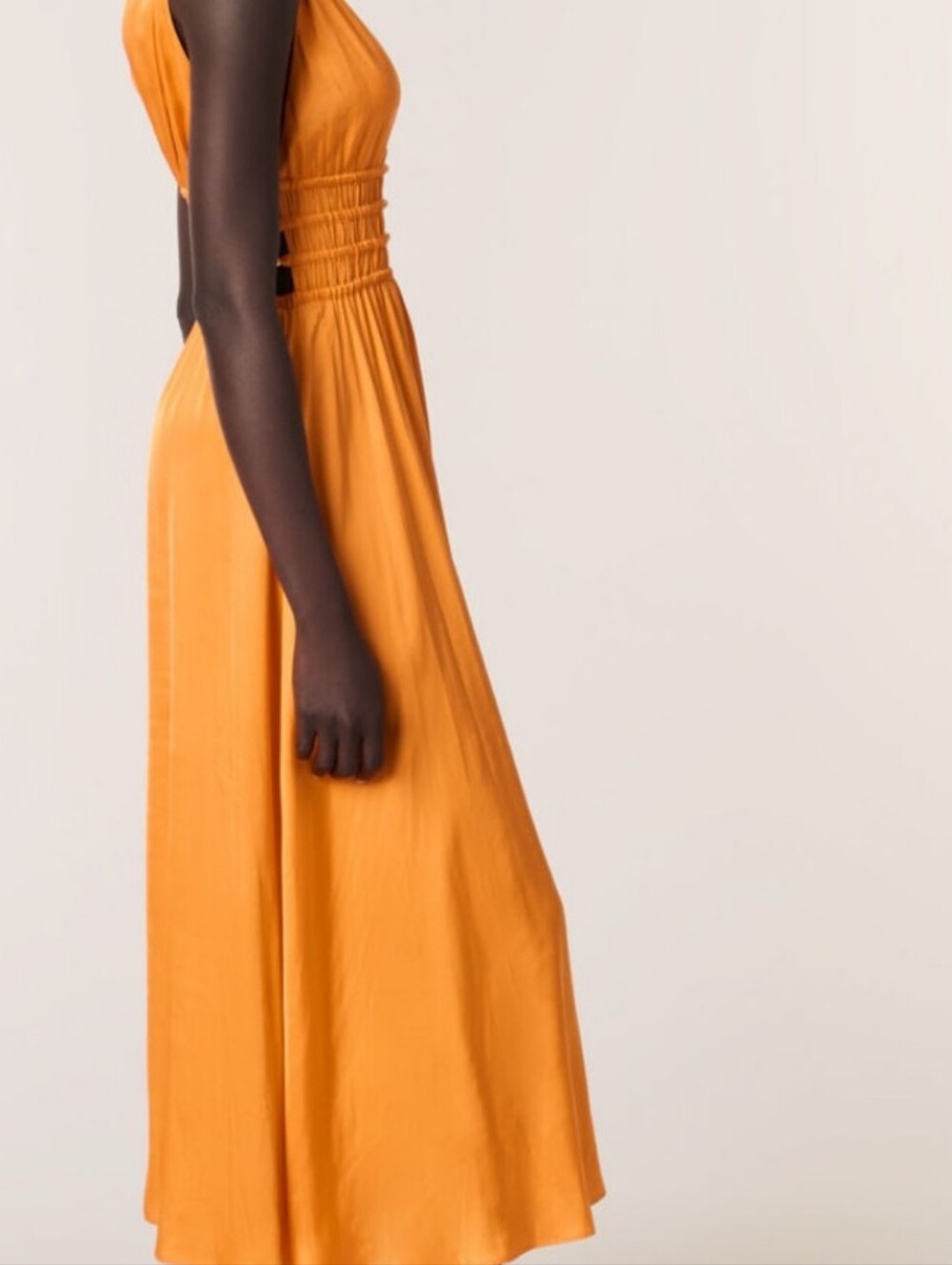 Women's Dress - Maje Satin Look Cutout Midi Evening Cocktail Party Dress Size 40 - Picture 3 of 12